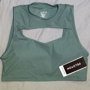 Peloton Cadent Rib Mock Neck Cutout Bra